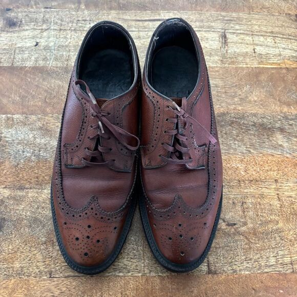 Vintage punched wingtip oxfords mod hipster retro rockabilly 9D - Picture 8 of 9